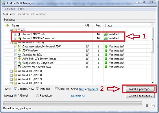 android sdk manager download for windows 10