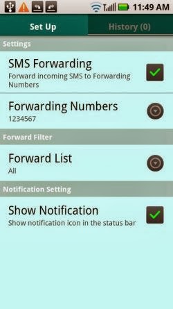 Set Up SMS Forwarding on Auto SMS Android app