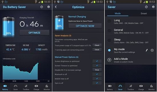 Du Battery Saver for Android phone and tablets