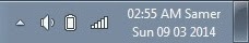 How to show my Name Next to Date and Time in Windows Taskbar