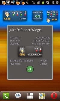 JuiceDefender Battery Saver Widget