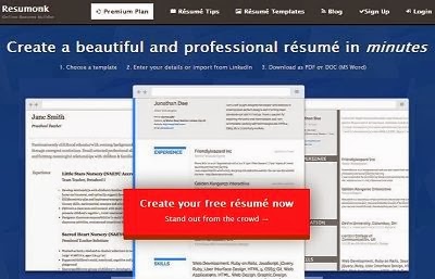 Resumonk Free Online Resume Builder with many templates