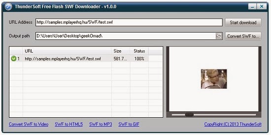 Download .SWF Flash Files with FREE ThunderSoft Downloader