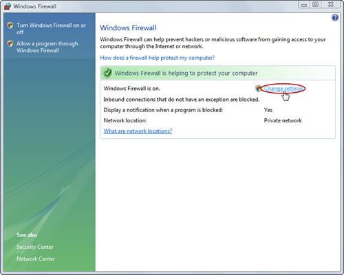 enable windows firewall exception for remote desktop connection
