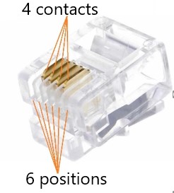 6P4C RJ45 connector