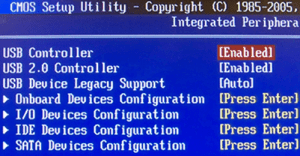 BIOS USB Controller