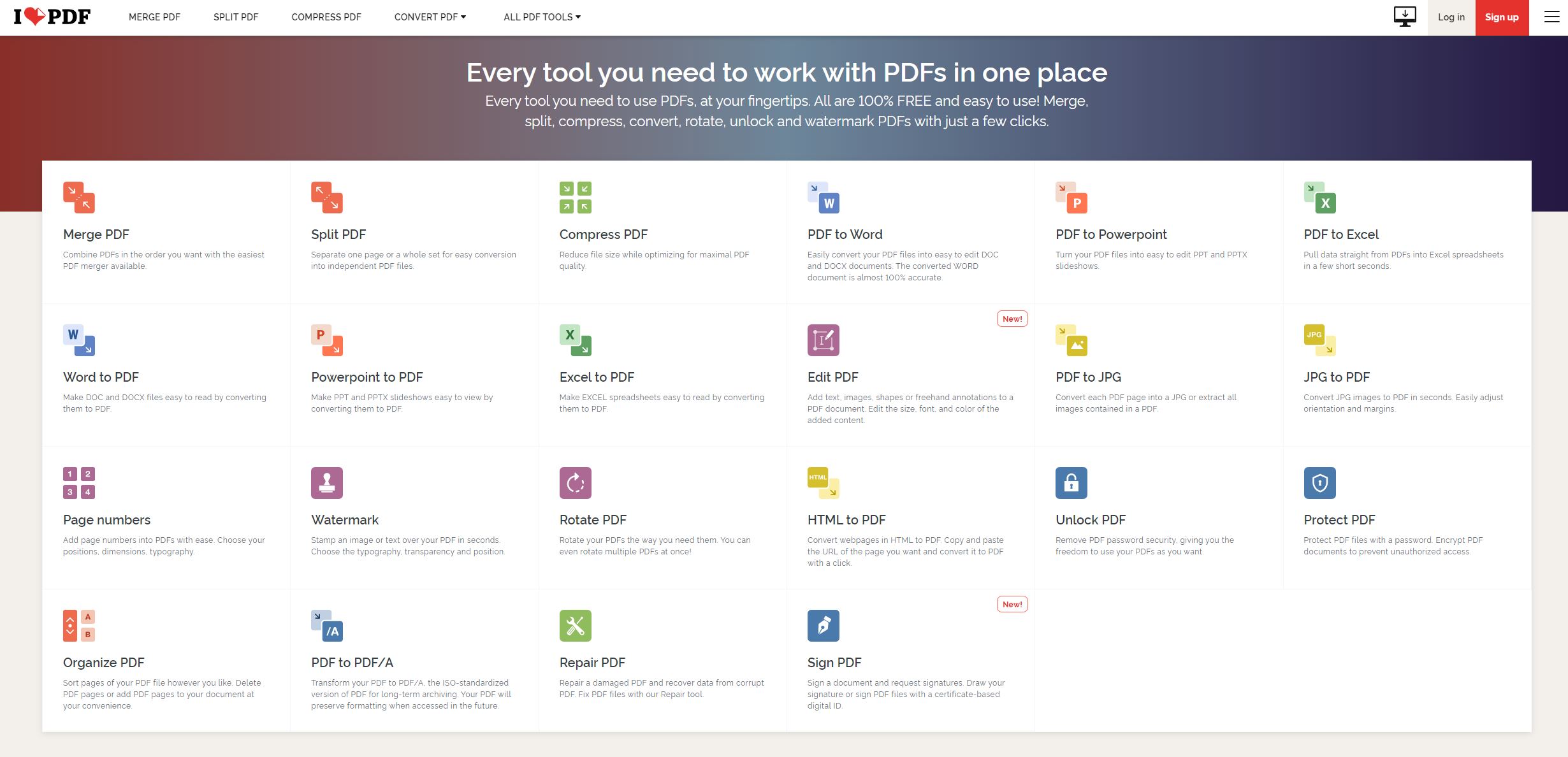 Ilovepdf site