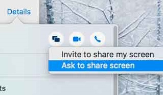 setting up messages on Mac's PC to share the screen