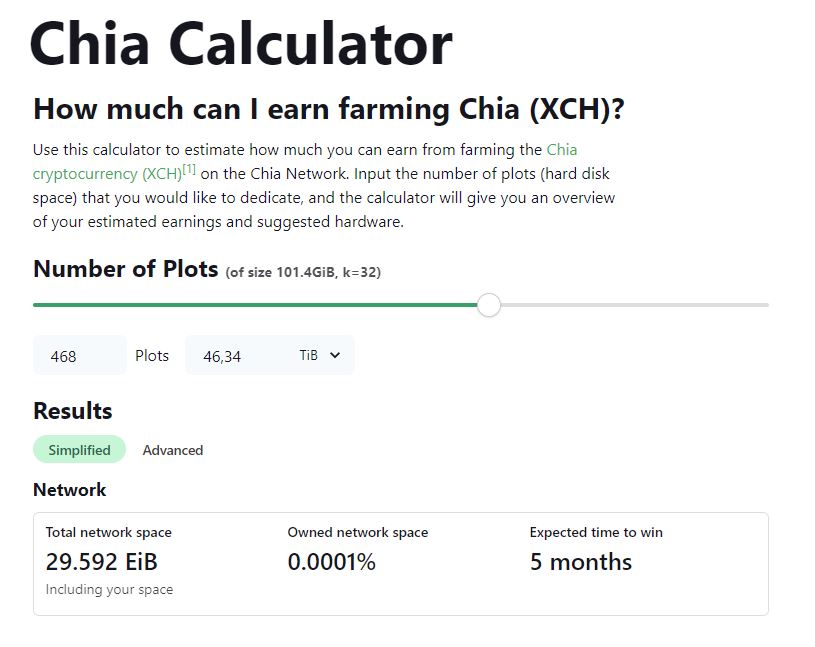 chia calculator