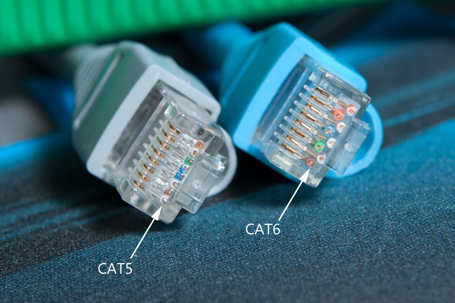the difference between cat5 and cat6 connectors
