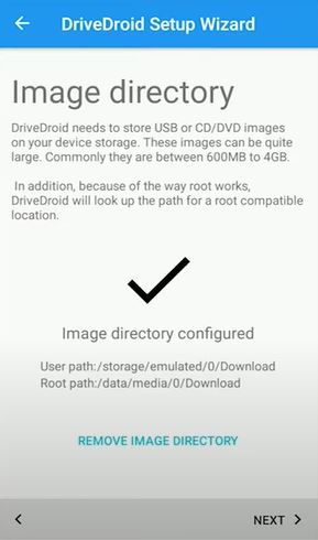 DriveDroid: Download dirctory choosen as image one