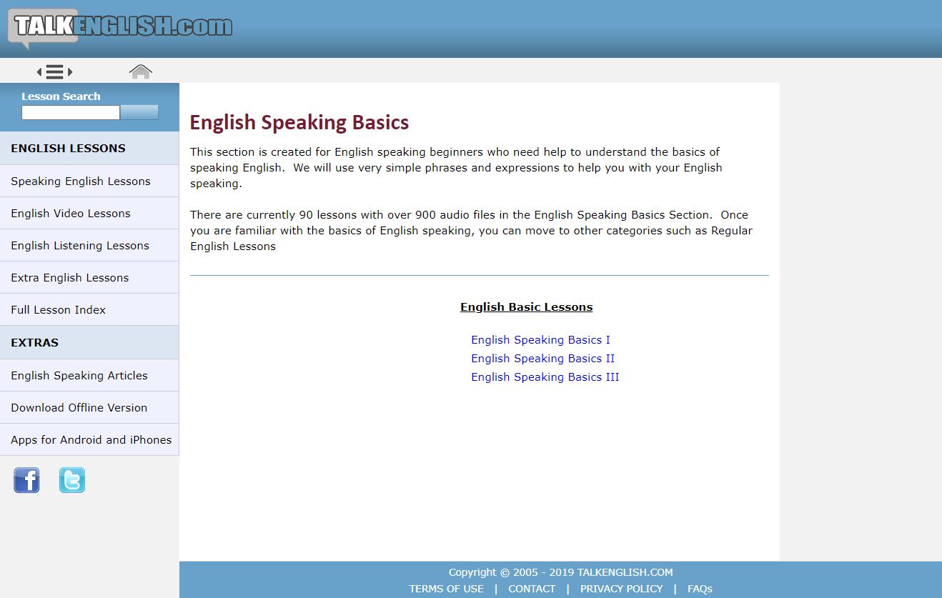 Talk english website